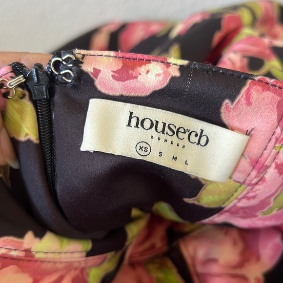 House of CB Amaryllis Rose Print Mini Dress - Picture 9 of 12